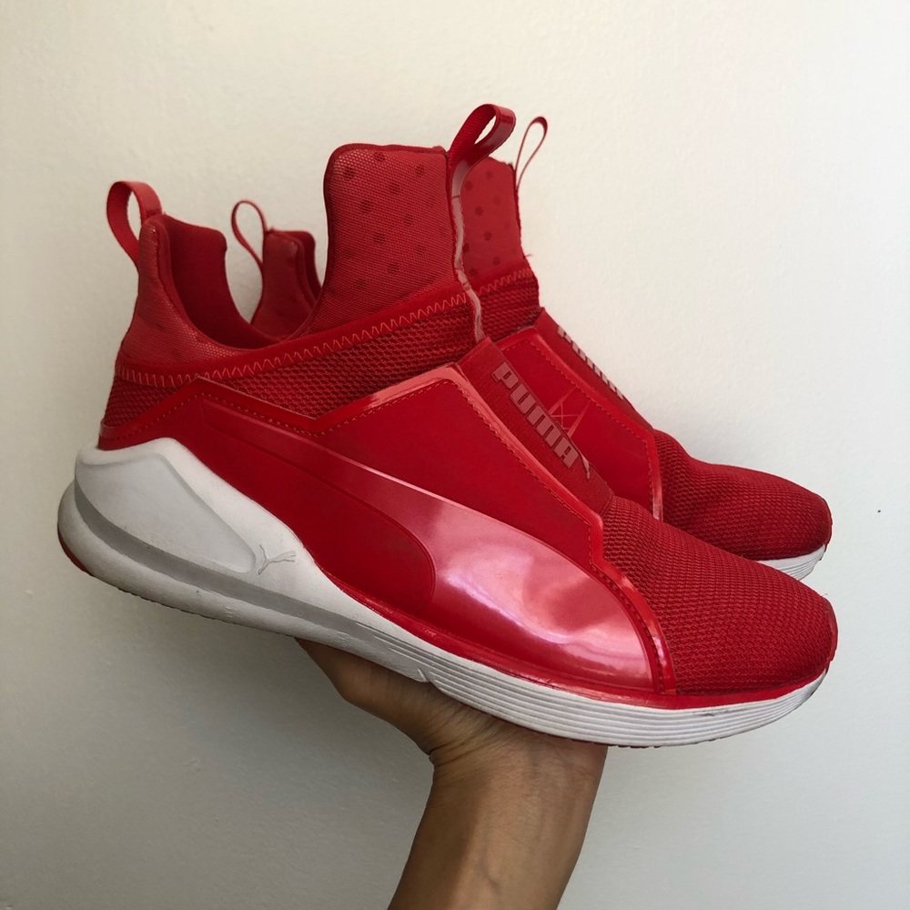 Puma Red Fierce Core Hightop Sneaker, Size 8